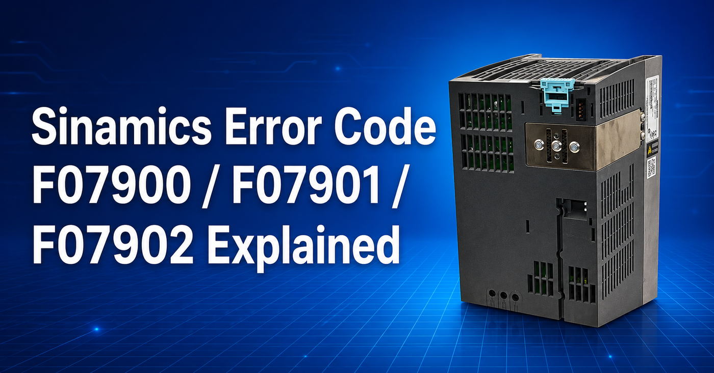 Sinamics Error Code F07900 / F07901 / F07902 Explained