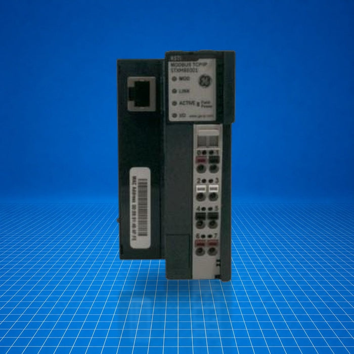 GE Fanuc STXMBE001 RSTi Modbus TCP slave Network Adaper. 24VDC powered, expandable to 32 modules. GE-IP