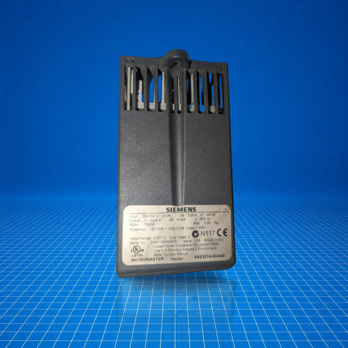 6SE3214-0DA40 Siemens industrial automation part - part number label view