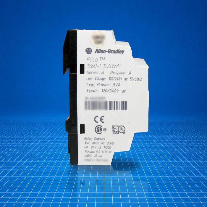1760-L12AWA Allen Bradley industrial automation part - part number label view
