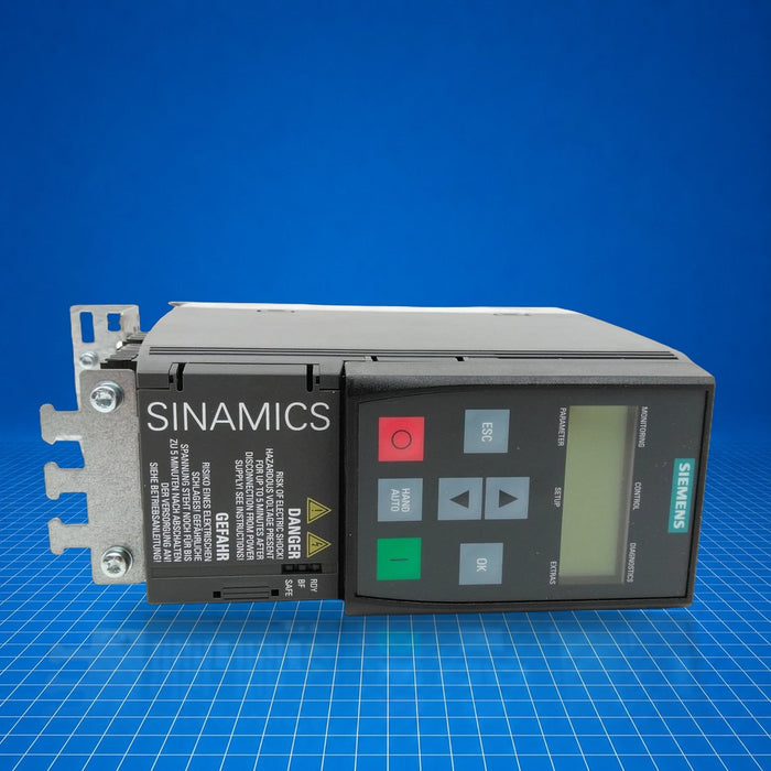 6SL3255-0AA00-4CA1 Siemens industrial automation part - part number label view