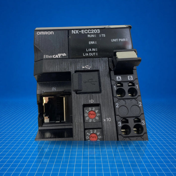 NX-ECC203 Omron industrial automation part - part number label view