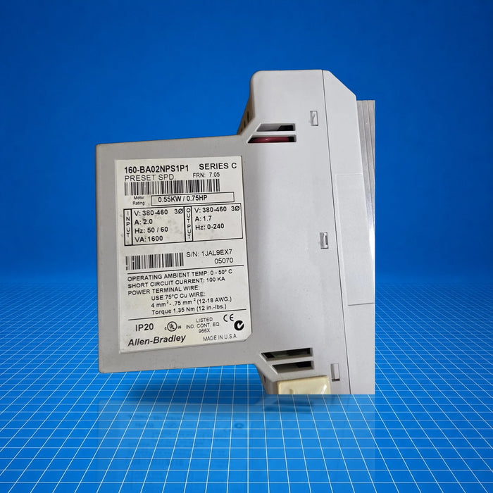 160-BA02NPS1P1 Allen Bradley industrial automation part - product view