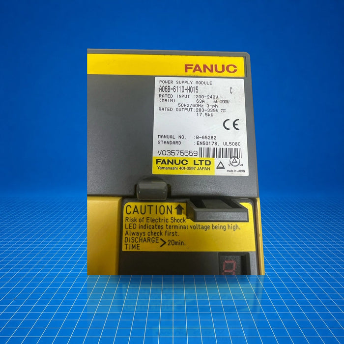 A06B-6110-H015 GE Fanuc industrial automation part - part number label view