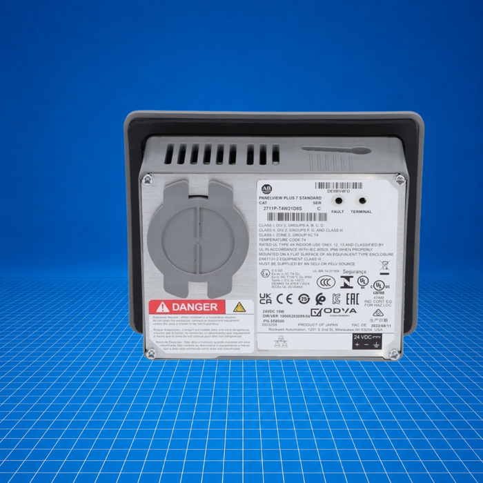 2711P-T4W21D8S Allen Bradley HMI Graphic Terminals - part number label view