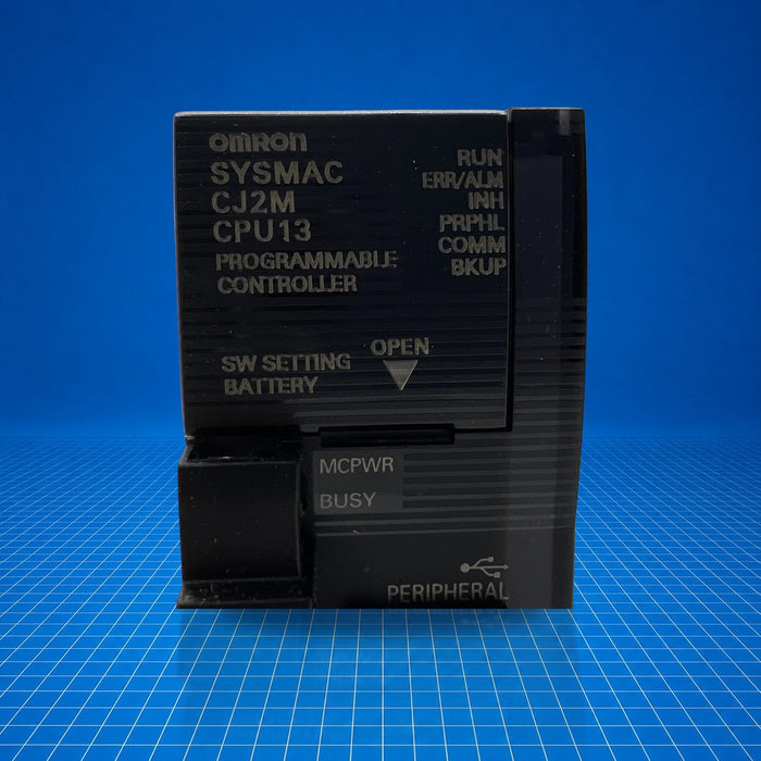 CJ2M-CPU13 Omron industrial automation part - part number label view