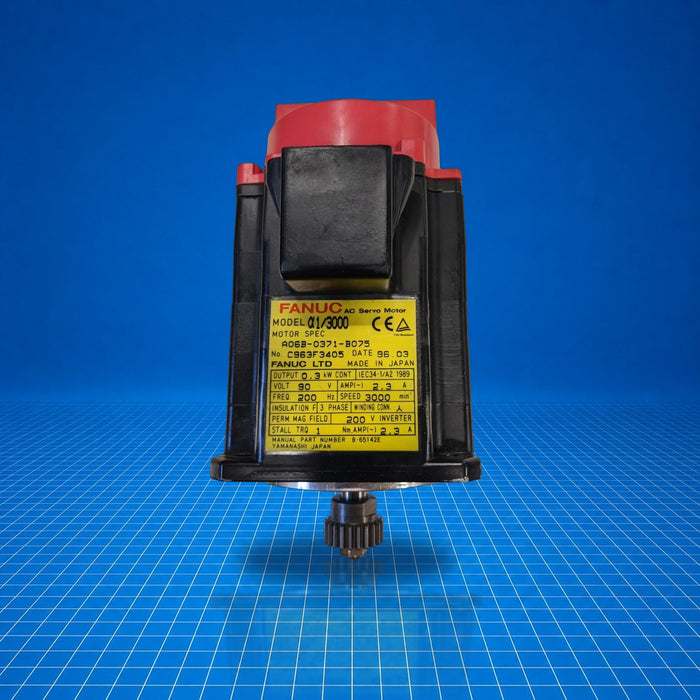 A06B-0371-B075 GE Fanuc industrial automation part - part number label view