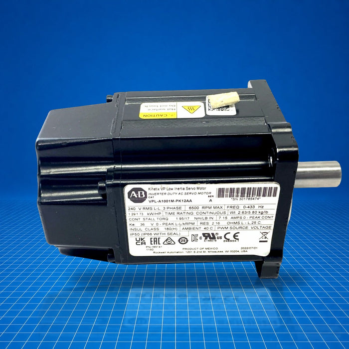 VPL-A1001M-PK12AA Allen Bradley industrial automation part - part number label view