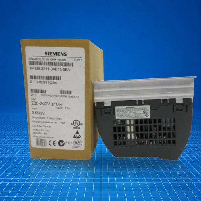 6SL3211-0AB15-5BA1 Siemens industrial automation part - part number label view