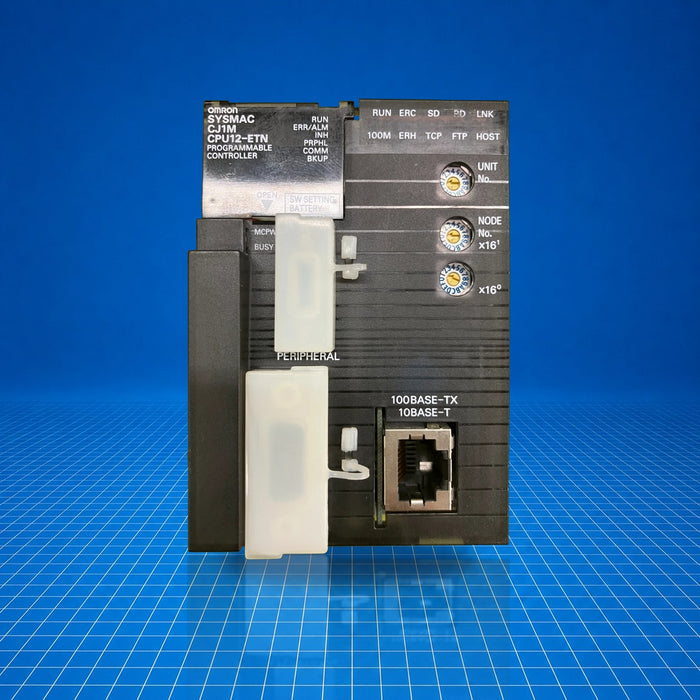CJ1M-CPU12-ETN Omron industrial automation part - part number label view