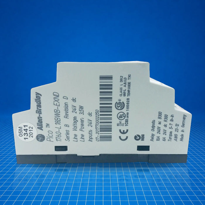 1760-L18BWB-EXND Allen Bradley industrial automation part - part number label view