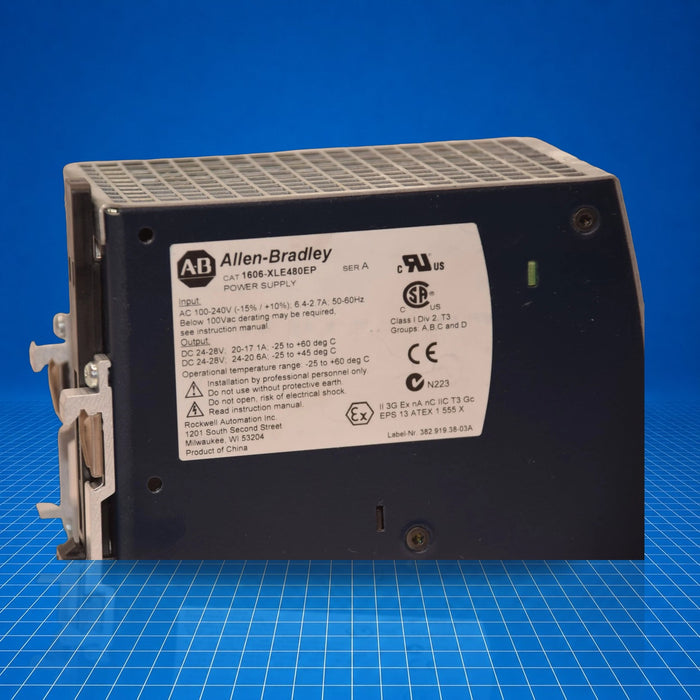 1606-XLE480EP Allen Bradley Power Supply - part number label view