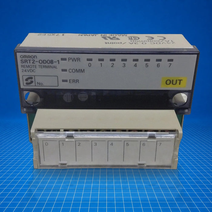 SRT2-OD08 Omron industrial automation part - part number label view