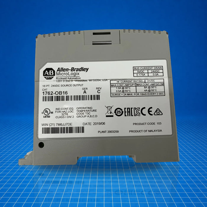 1762-OB16 Allen Bradley PLC - unit detail