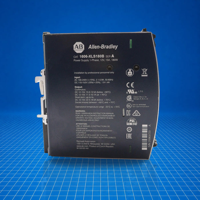 1606-XLS180B Allen Bradley Power Supply - unit detail