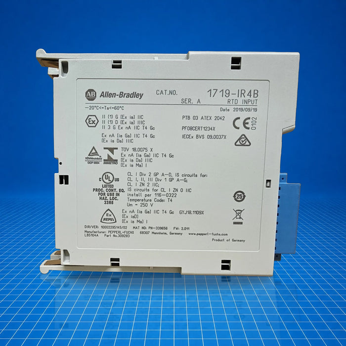 1719-IR4B Allen Bradley industrial automation part - part number label view