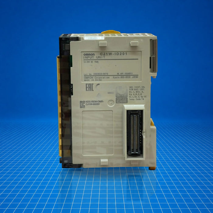 CJ1W-ID201 Omron industrial automation part - part number label view