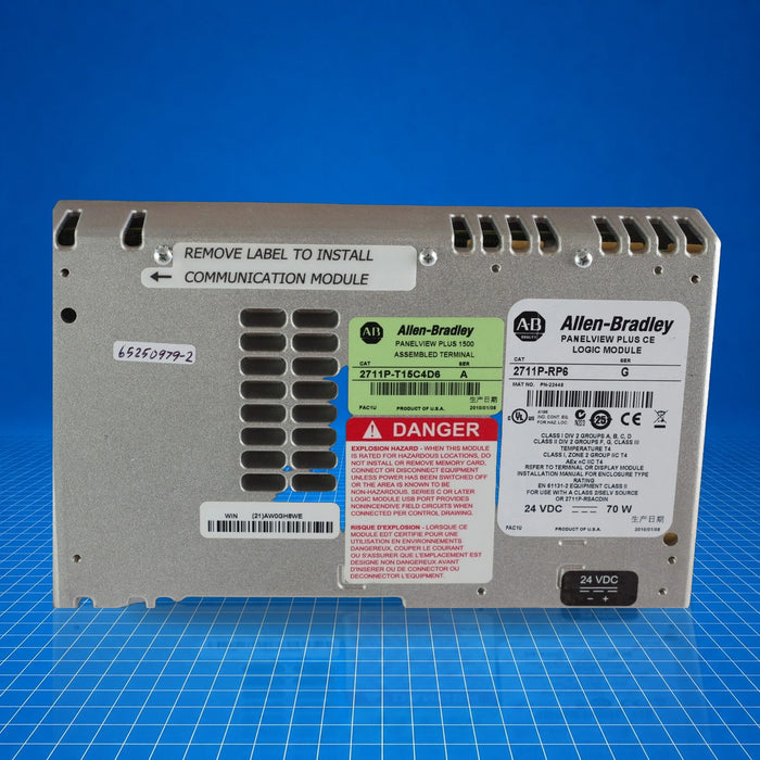 2711P-T15C4D6 Allen Bradley industrial automation part - part number label view