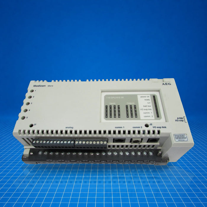 110-CPU-612-00 Schneider industrial automation part - part number label view
