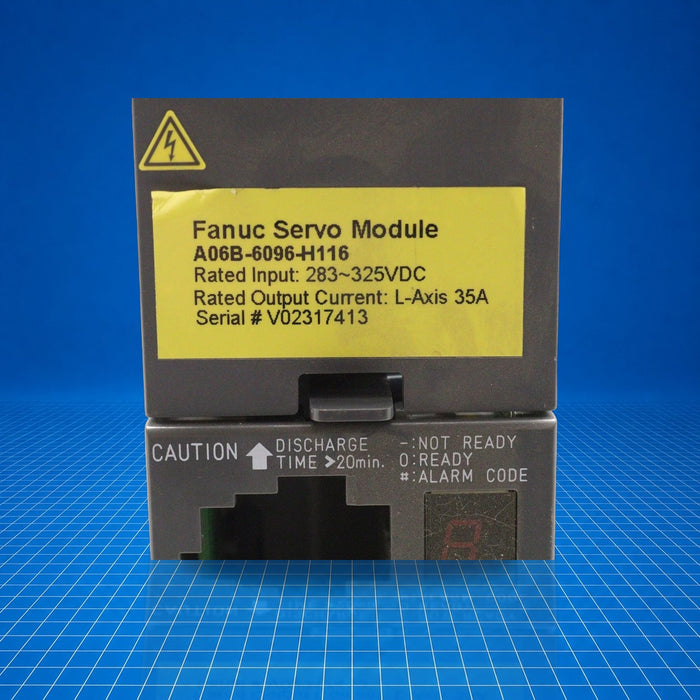 A06B-6096-H116 GE Fanuc industrial automation part - part number label view