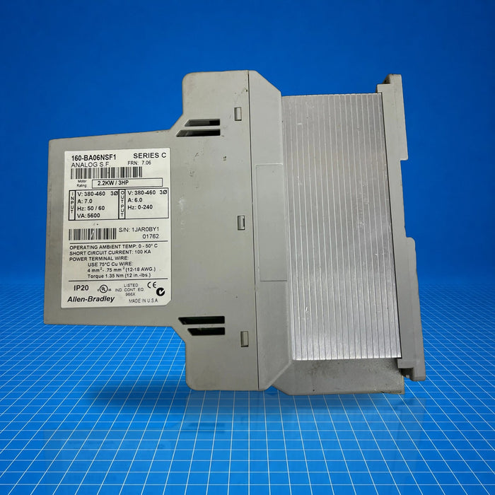 160-BA06NSF1 Allen Bradley industrial automation part - part number label view