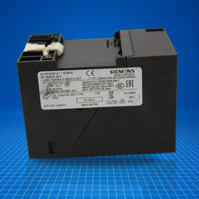 3UF7102-1AA00-0 Siemens industrial automation part - part number label view