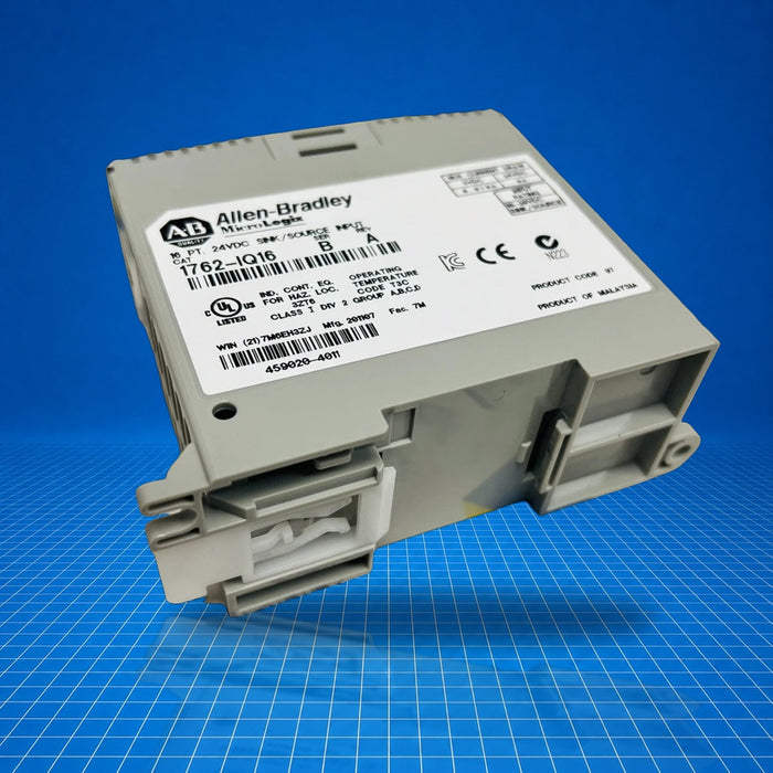 1762-IQ16 Allen Bradley PLC - part number label view