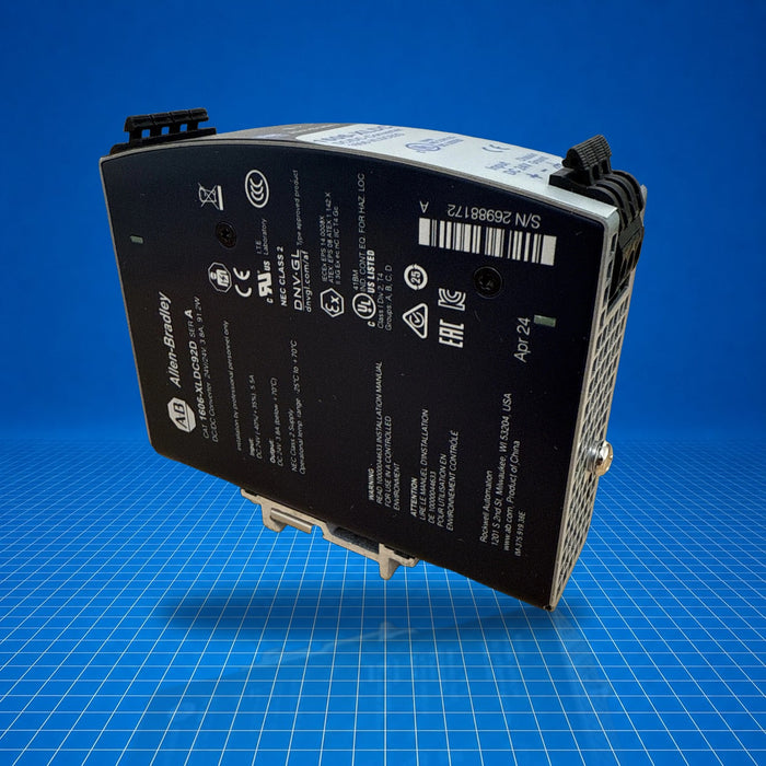 1606-XLDC92D Allen Bradley Power Supply - part number label view