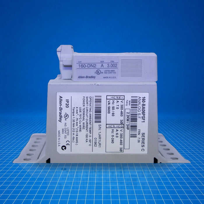 160-BA06PSF1 Allen Bradley industrial automation part - part number label view