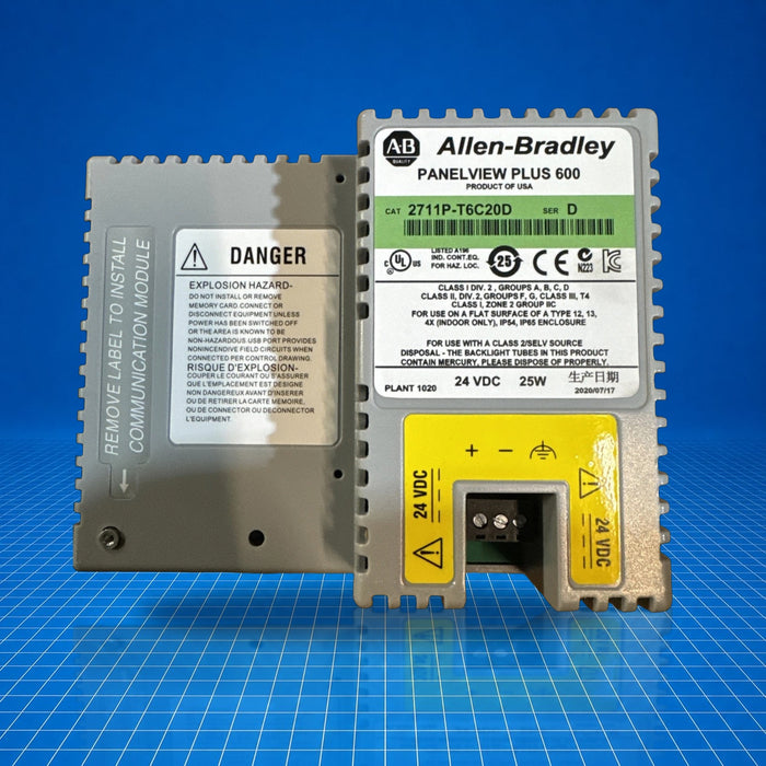 2711P-B6C20D8 Allen Bradley industrial automation part - part number label view