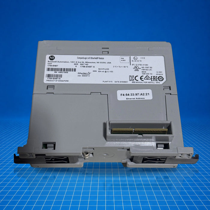1768-ENBT Allen Bradley PLC - part number label view
