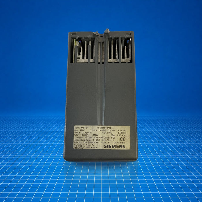 6SE9212-8CA40 Siemens industrial automation part - product view