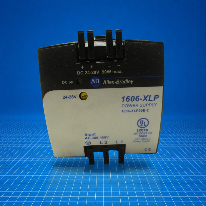 1606-XLP90E-2 Allen Bradley Power Supply - part number label view