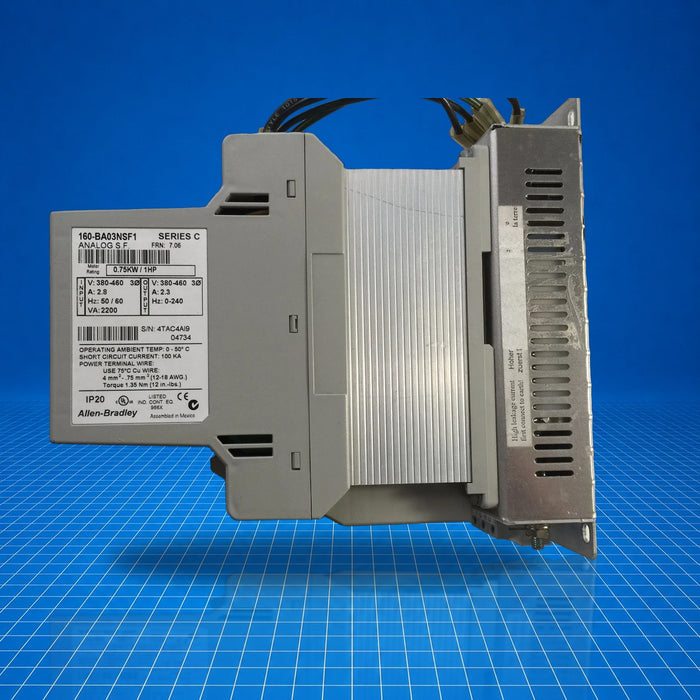 160-BA03NSF1 Allen Bradley industrial automation part - part number label view